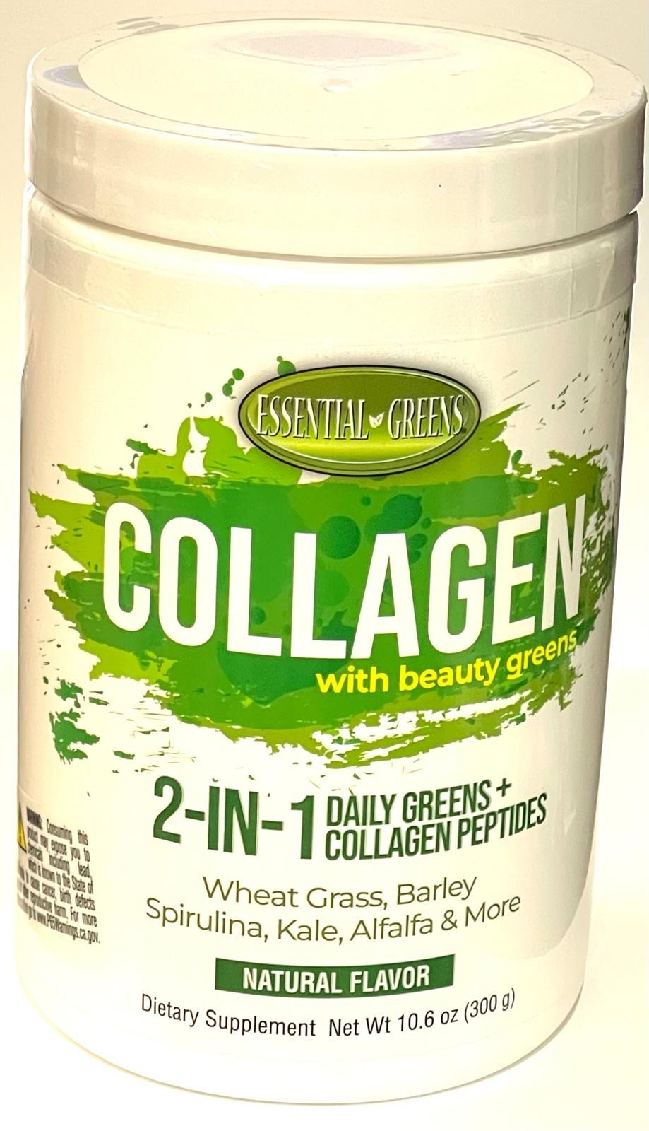 Collagen with beauty greens 2-in-1 Daily Greens + Collagen Peptides and More