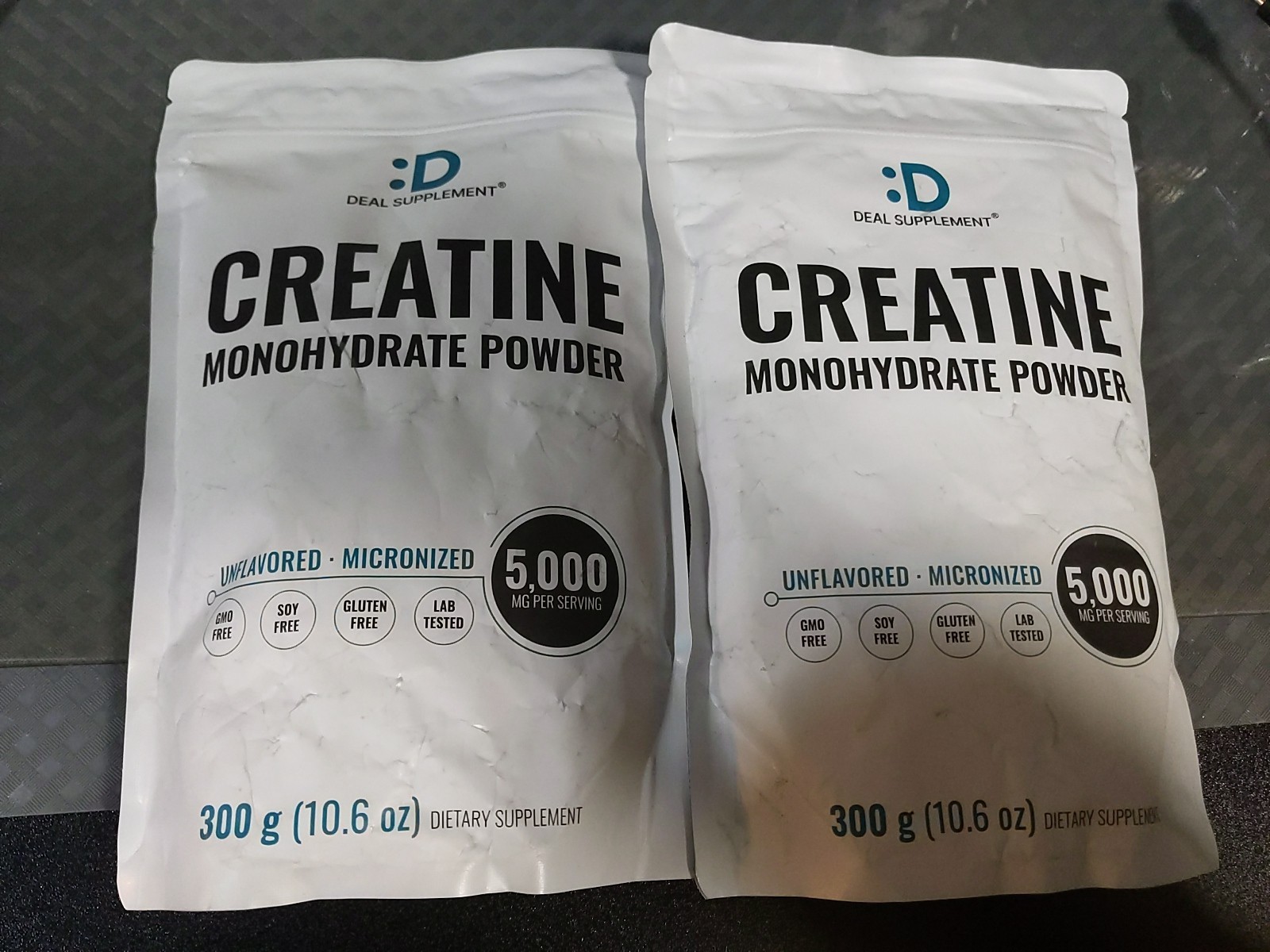 2x Creatine Monohydrate Powder 60 Servings Ea 5000mg/Serving Unflavored Ex 7/27