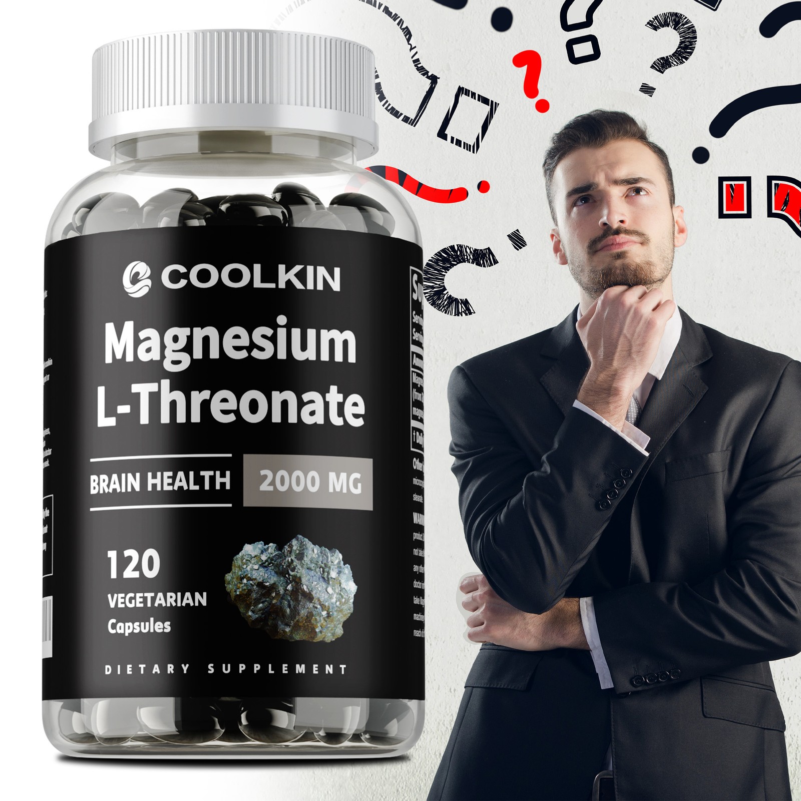 Magnesium L-Threonate 2000mg – Memory and Focus, Nootropic Brain Booster