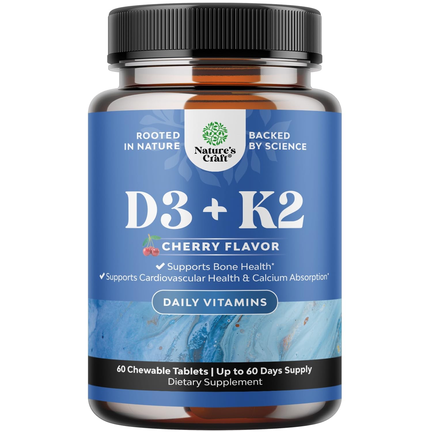 Natures Craft Vitamin D3 With K2 Mk7 Supplement – Vitamin D3 2000 Iu T