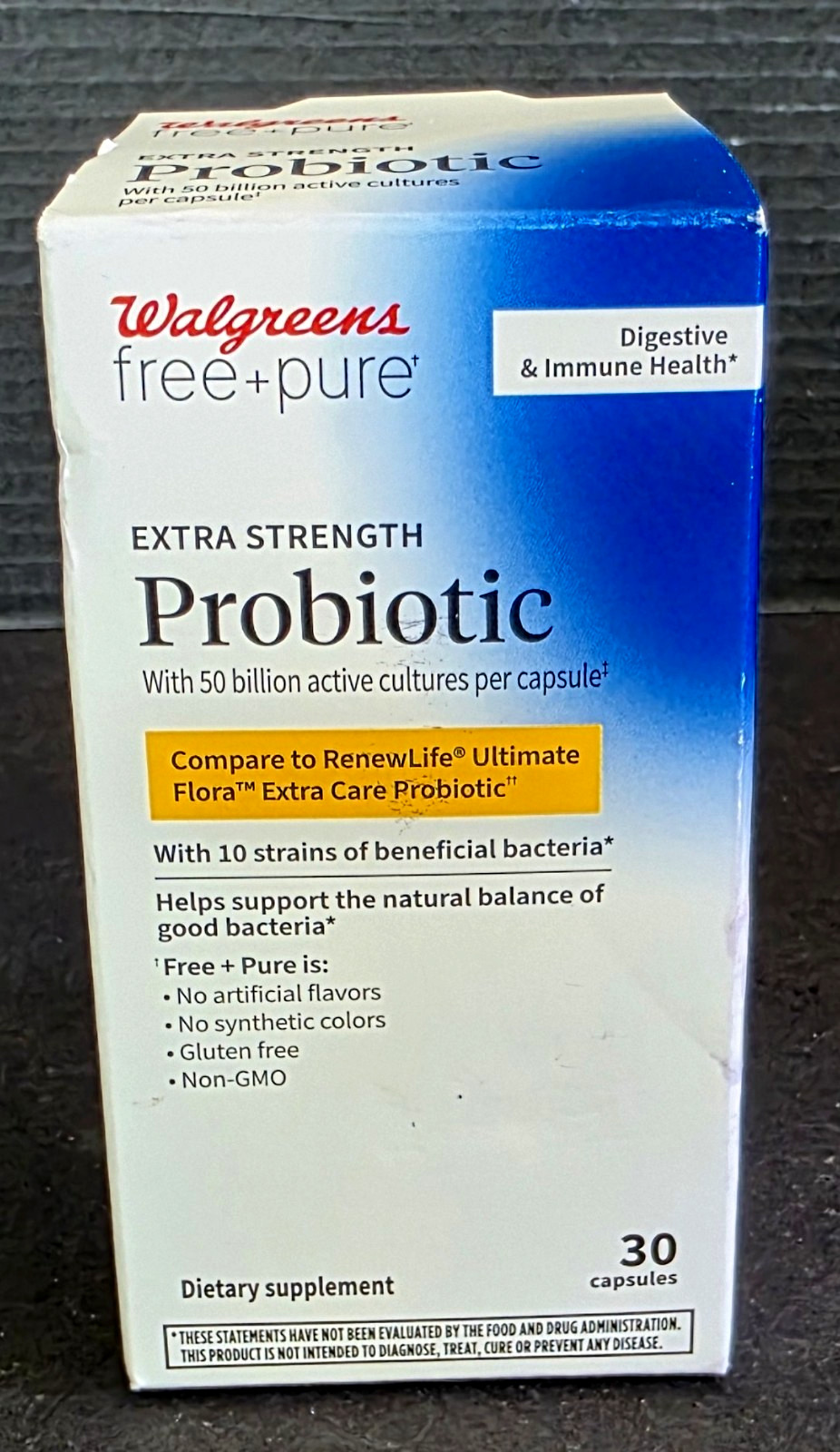 Walgreens (RenewLife Ultimate Flora) Probiotic 30 Capsules 50 Billion CFU, 07/26