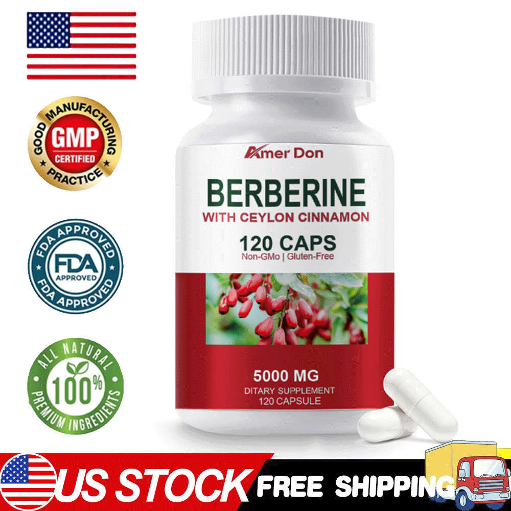 Premium Berberine HCL 5000mg High Potency Anti-inflammatory,Blood Sugar Support
