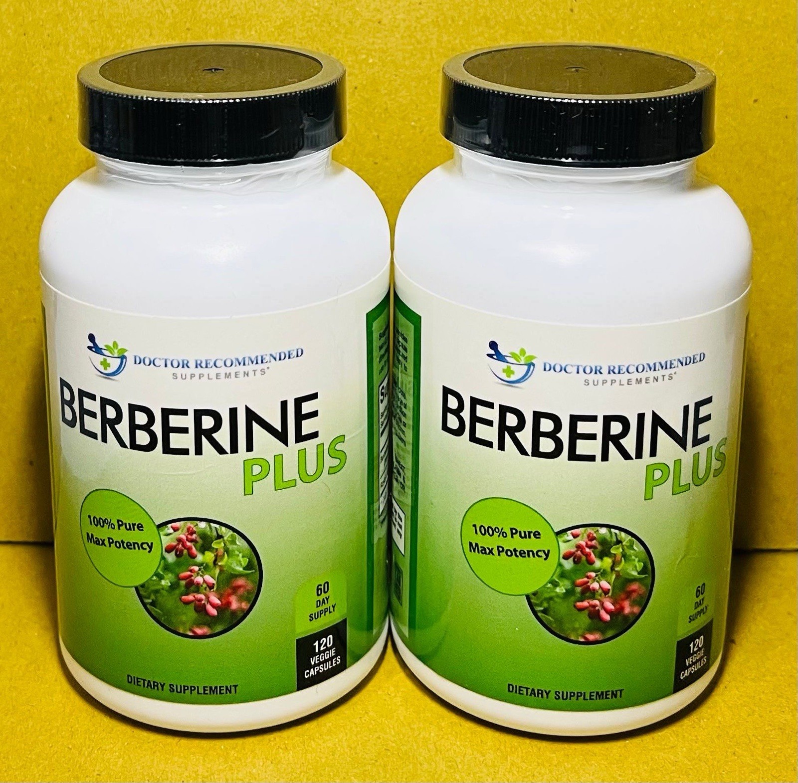 Berberine Plus 1200mg Doctor Recommended 120 Veggie Capsules – Max Potency
