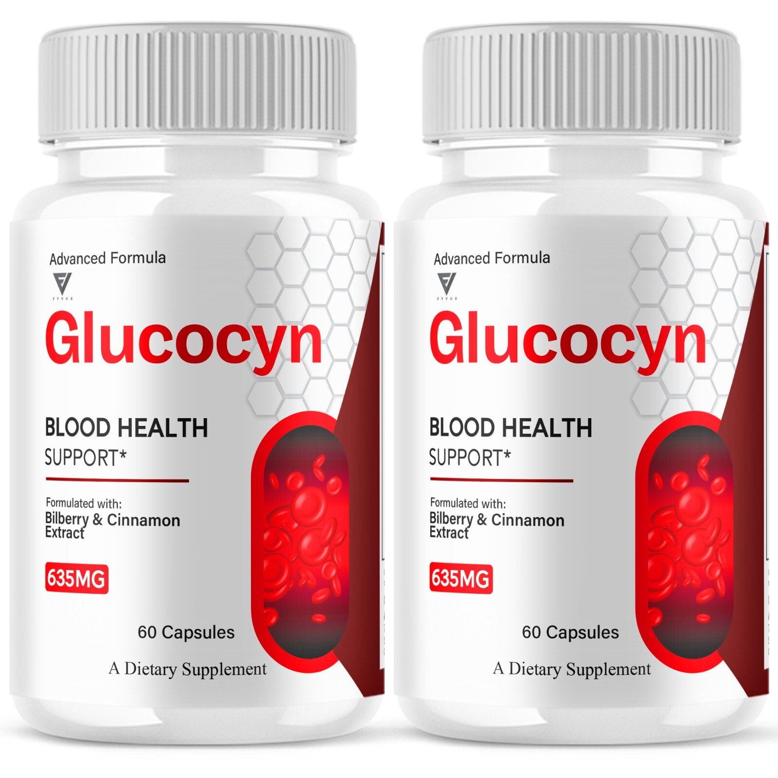 (2 Pack) Glucocyn Glycogen Pills, Glucocyn Advanced Support (120 Capsules)