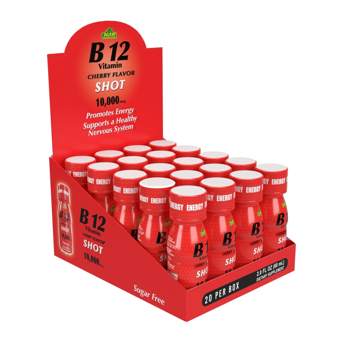 ALFA VITAMINS B12 Vitamin Shot with 10000 MCG Highest Potency – 20 Pack