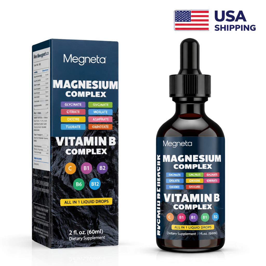Magnesium Complex Supplement Glycinate Citrate Malate Oxide B6 B12
