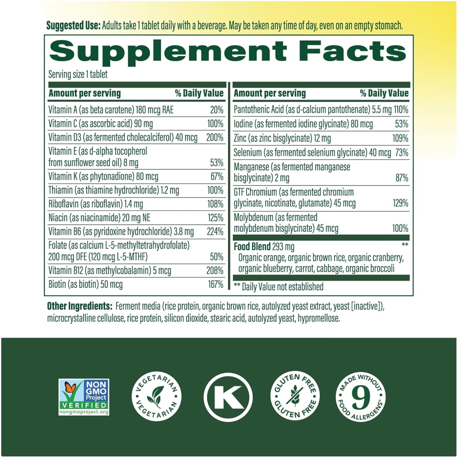 Men Over 55 One Daily Vitamins, 120 Tablets