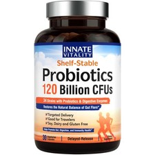 Probiotics 120 Billion CFUs for Men & Women, 34 Strains with Prebiotics & Dig…