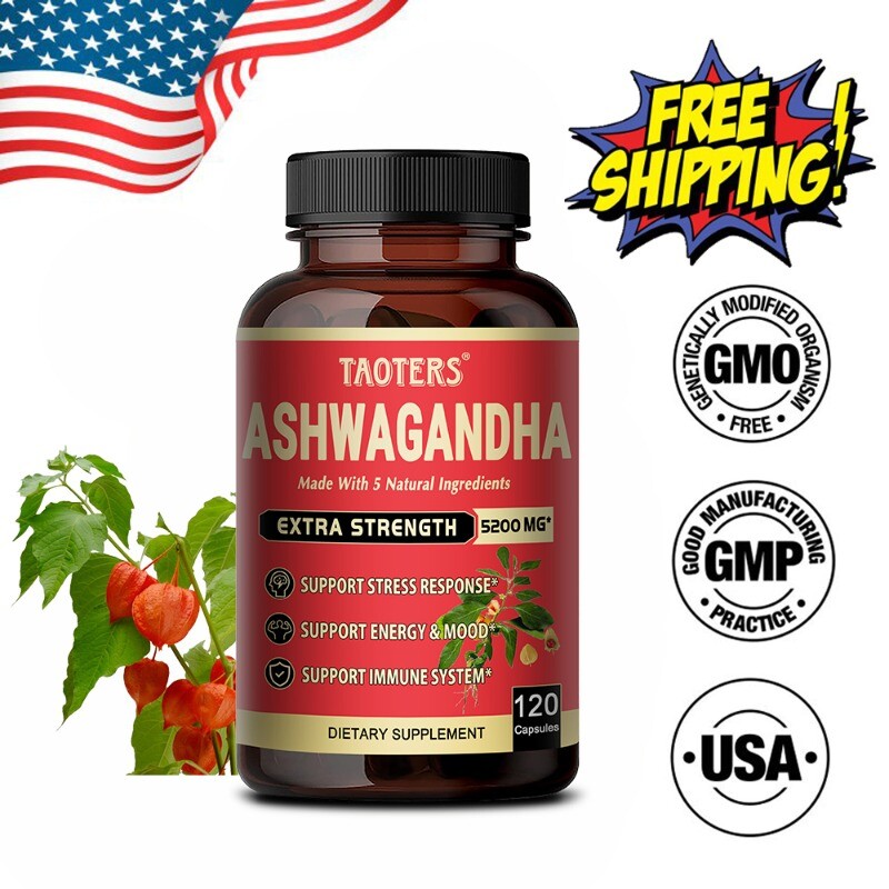 Ashwagandh Root Herbal Supplement 5200mg (30 To 120 Capsules)