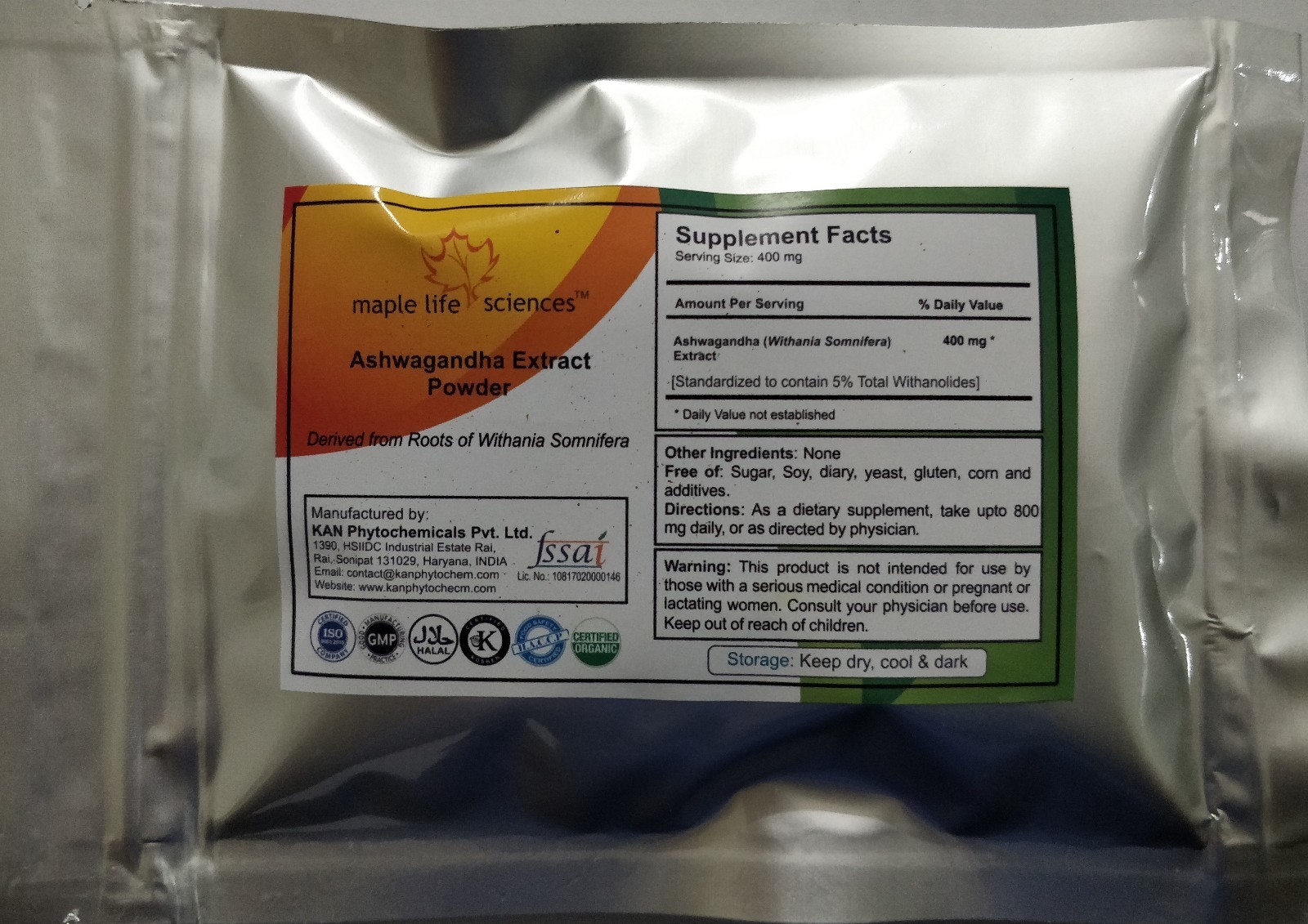 Indian Ginseng Root Extract  5% Withanolides (Withania somnifera)