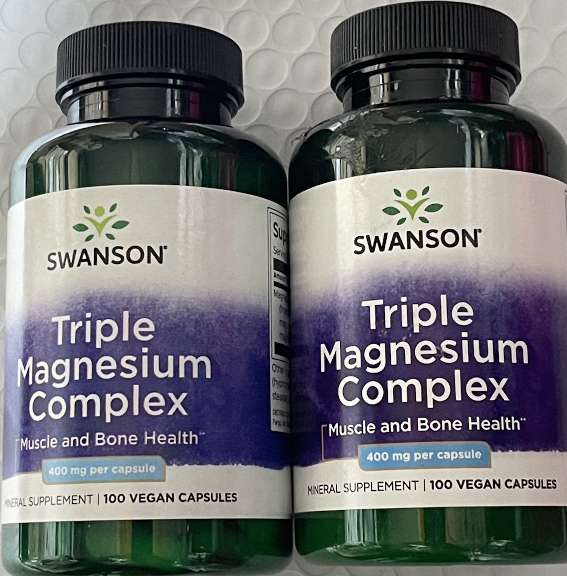 2 Packs, Triple Magnesium Complex, 400 mg, 200 Caps (2×100) Muscle & Bone Health