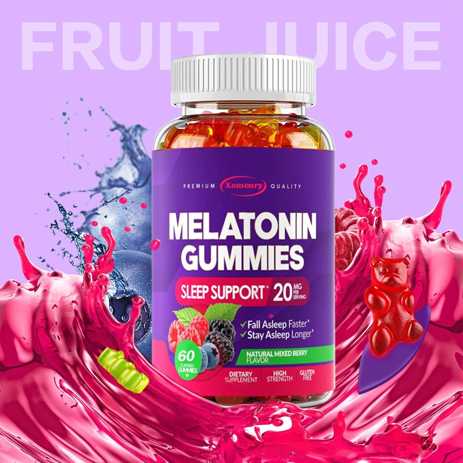 Melatonin Gummies 20mg – Improve Sleep Quality, Relieve Stress and Anxiety