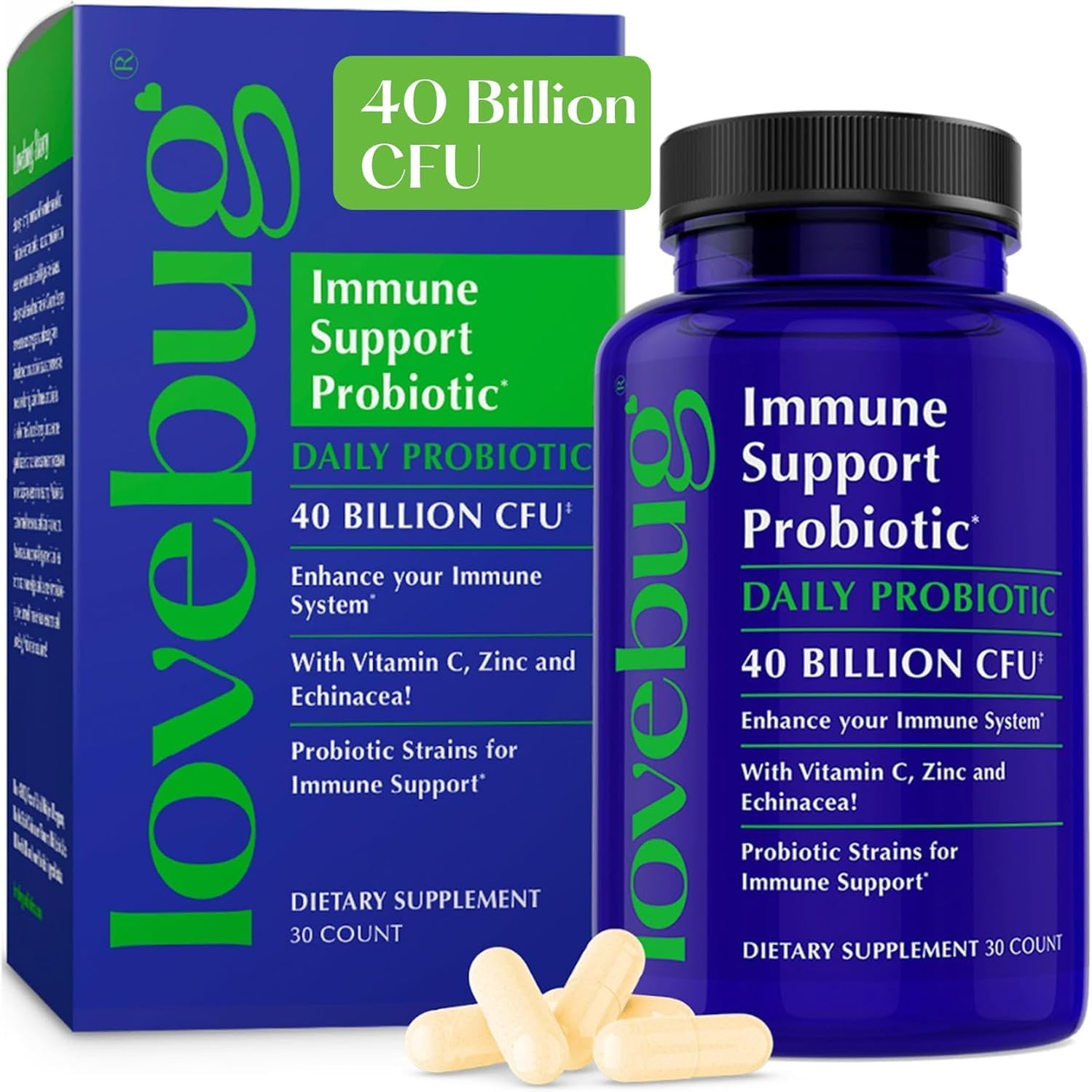 Immune Support Daily Probiotics for Women – 40 Billion CFU, Lactobacillus Bifido