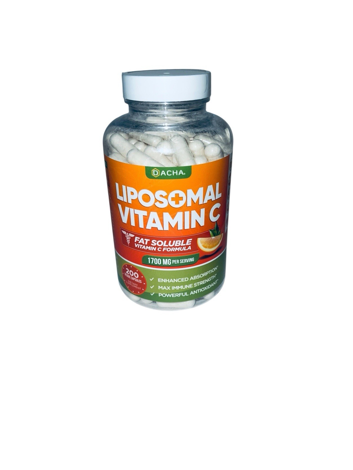 DACHA Liposomal Vitamin C 1700mg, 200 V Capsules – Immune Support & Collagen