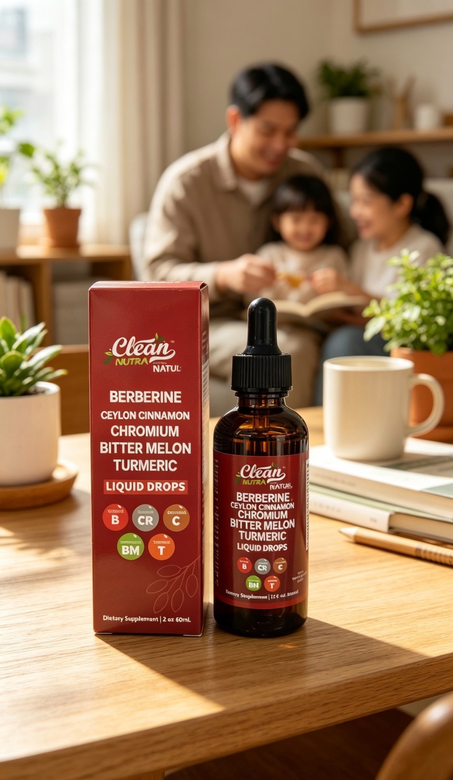 Clean Nutra Berberine Ceylon Cinnamon Chromium Bitter Melon Turmeric Liquid Drop