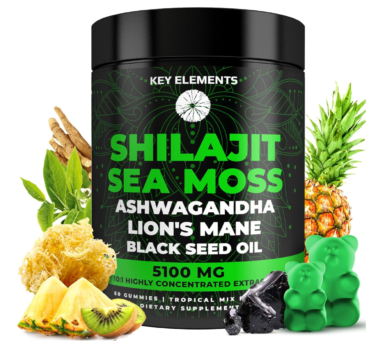 Organic Shilajit Gummies with Sea Moss Gummies – Shilajit Supplement for Immune