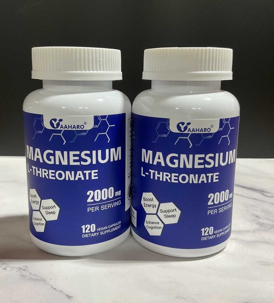 2 PACK Magnesium L Threonate  – 120x  Capsules – 2000 MG per Serving – Non-GMO