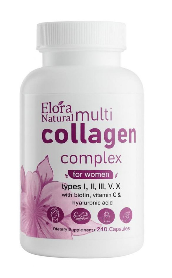 Multi Collagen Complex Types I II III V X + Biotin & Hyaluronic Acid | 240 Cap