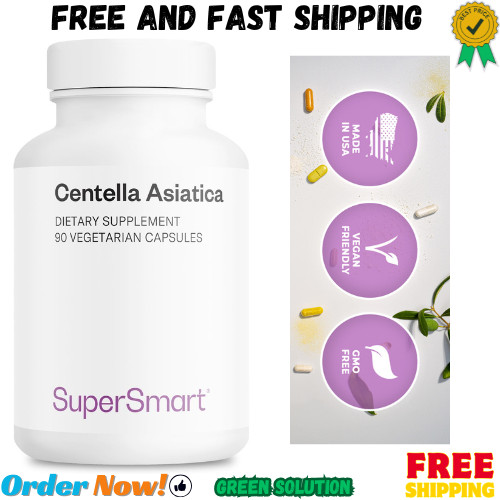 SuperSmart Centella Asiatica 180mg 90 Veg Capsules Gotu Kola Extract