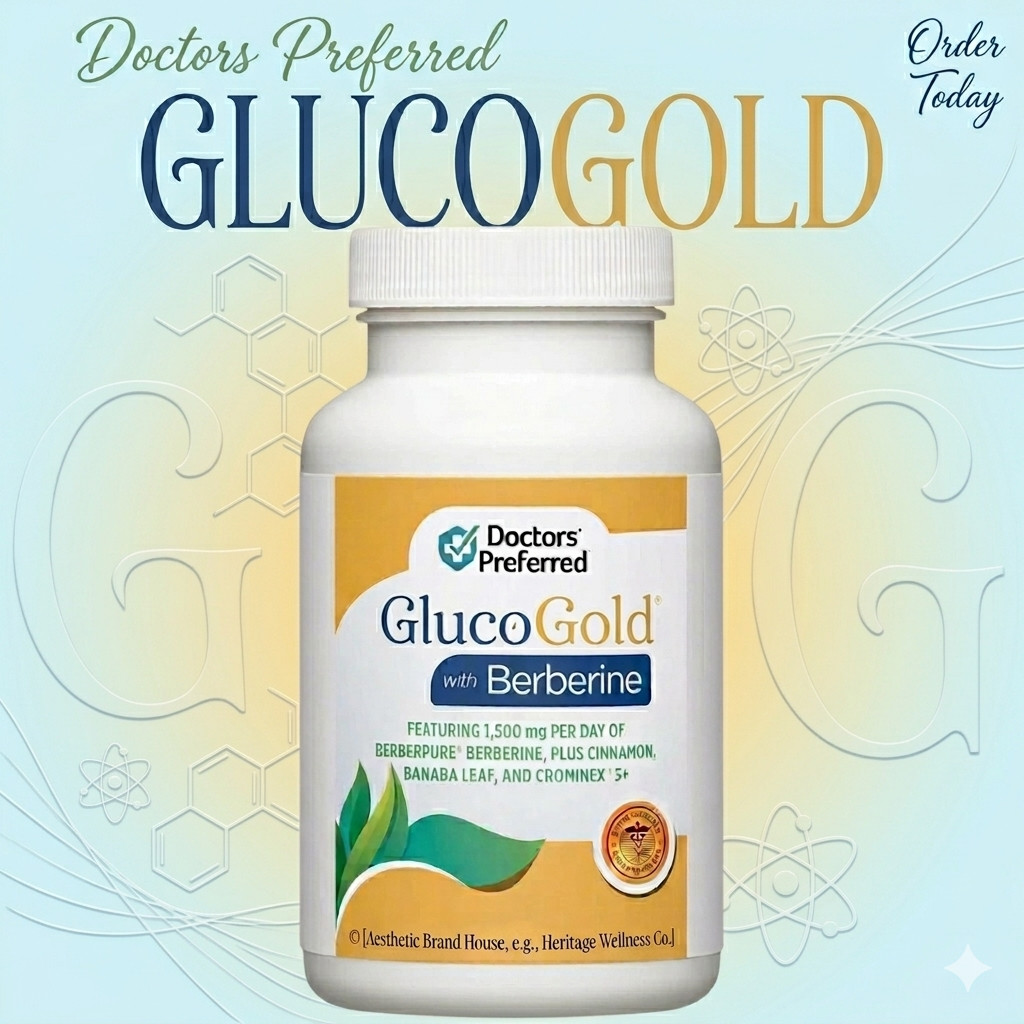 GlucoGold Berberine 1500mg Supplement – with Cinnamon & Banaba Leaf – 90 Tablets