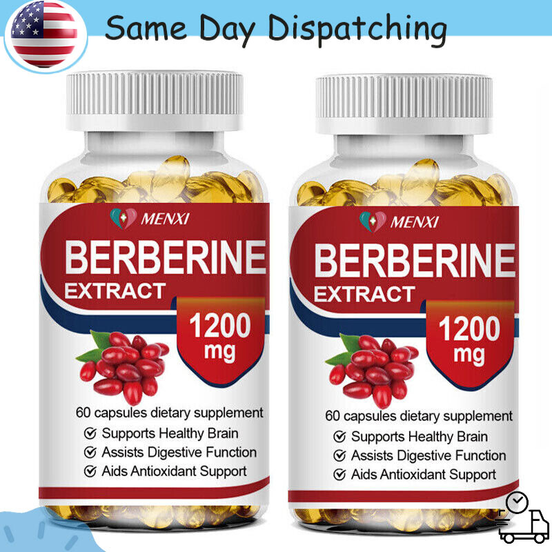 Berberine 1200mg High Potency Anti-inflammatory,Blood Sugar Support 120 Capsules