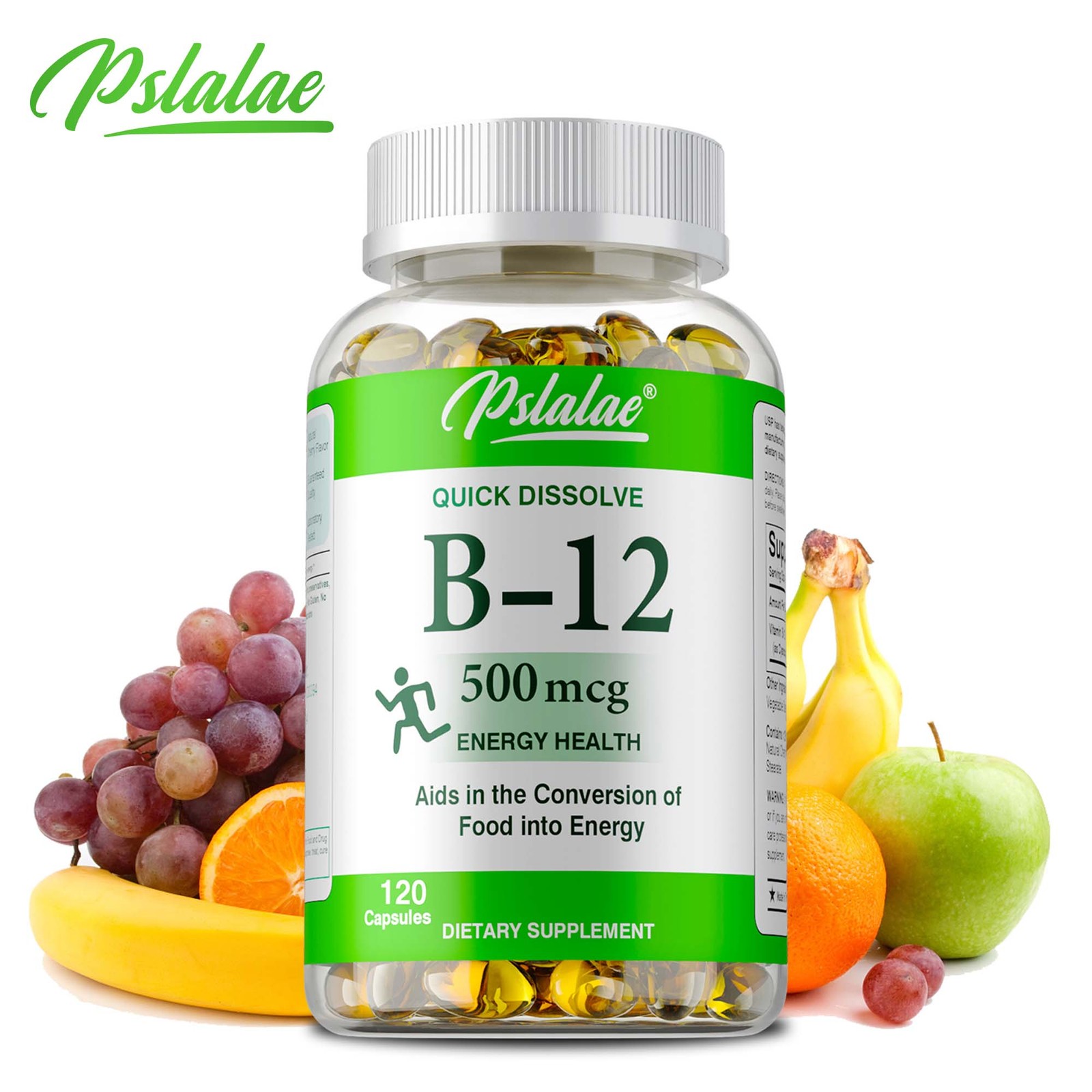 Quick Dissolve B-12 500mcg – Supports Energy Metabolism and Energy Production