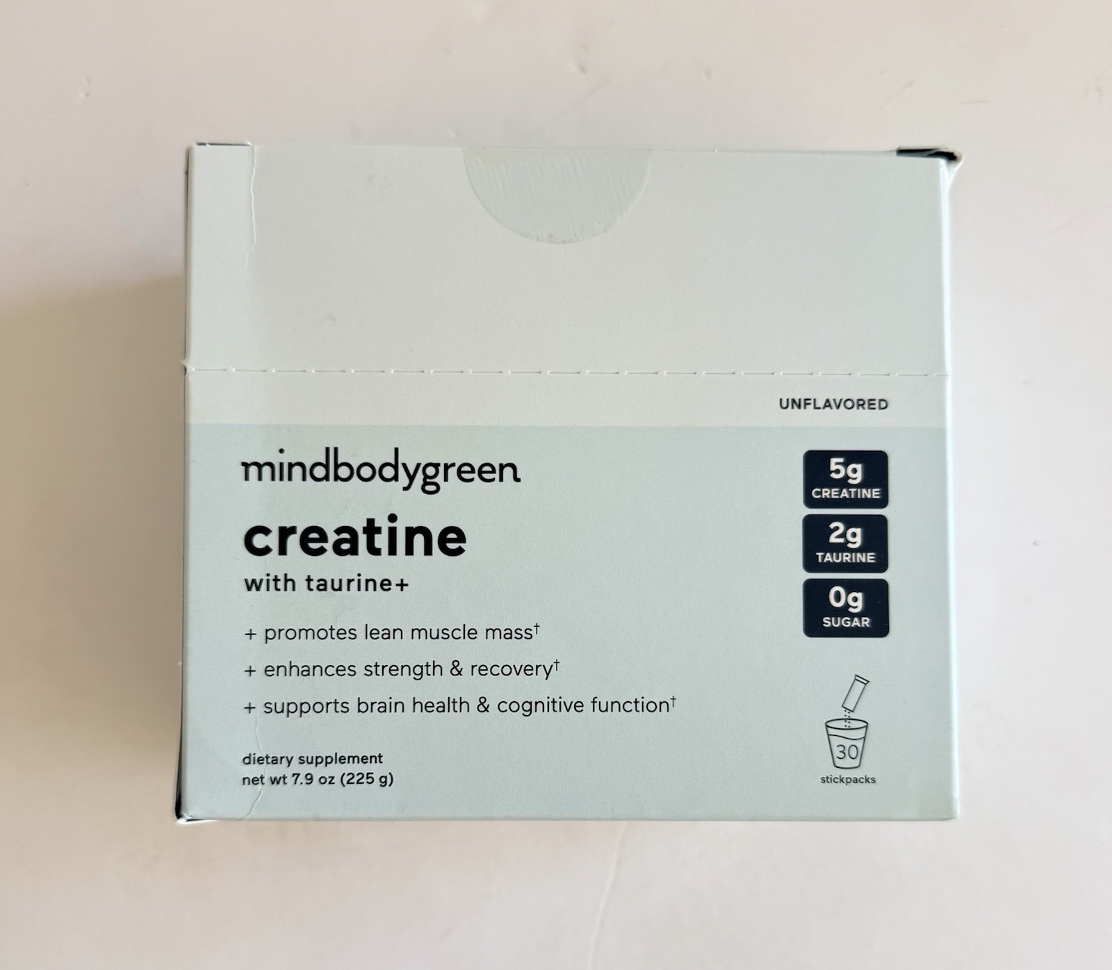 mindbodygreen Creatine+ with Taurine – 30 Stickpacks – Unflavored