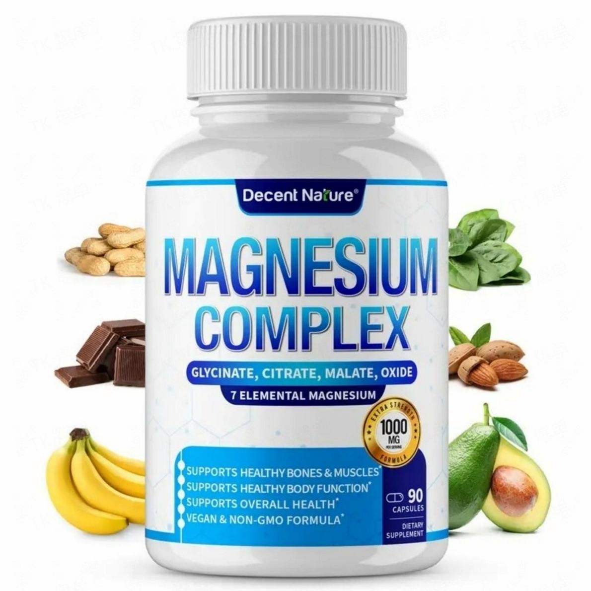 Magnesium Complex 1000mg Made with 7 Elemental Magnesium 90 Capsules