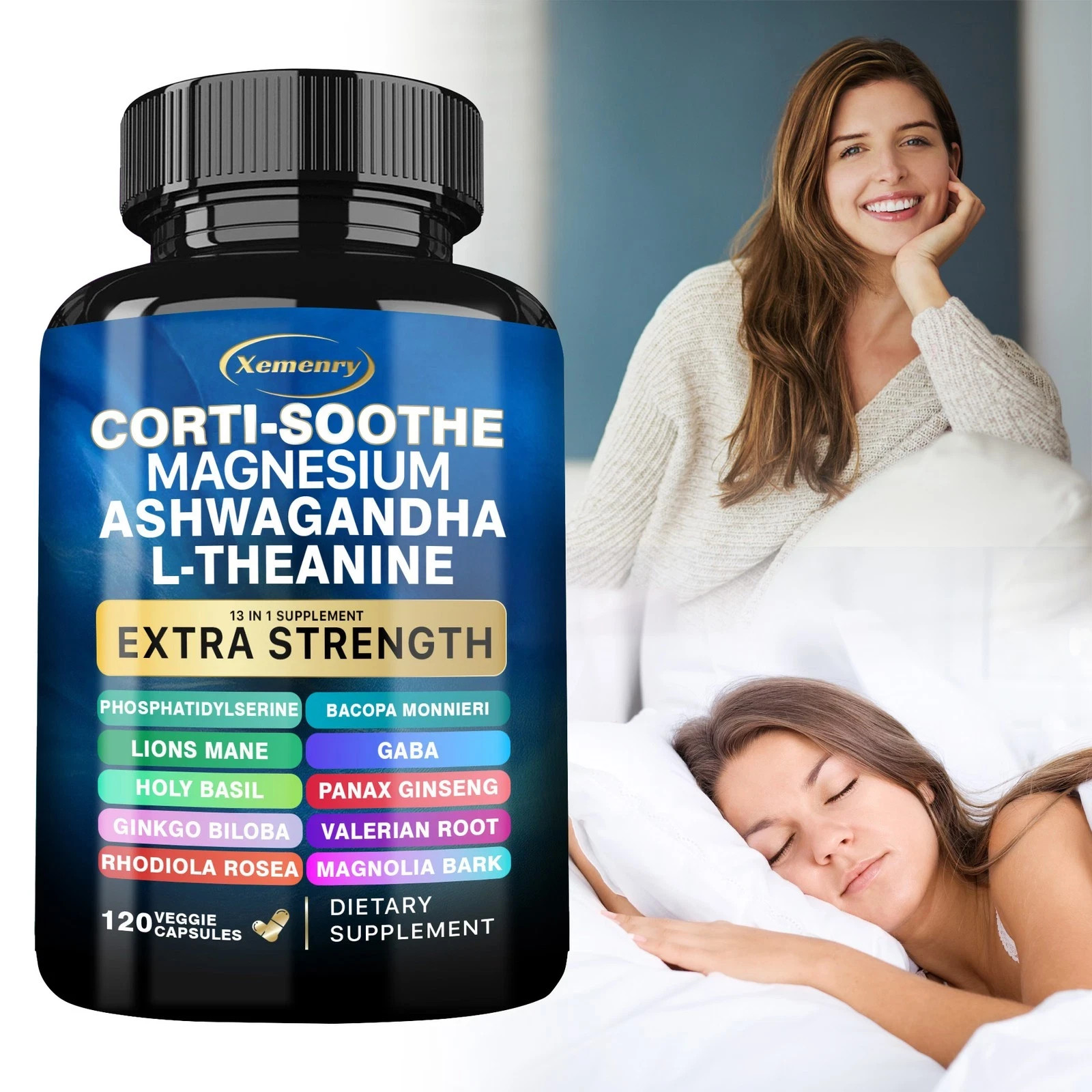 CORTI-SOOTHE Cortisol & Stress Support – Magnesium, Ashwagandha, L-Theanine