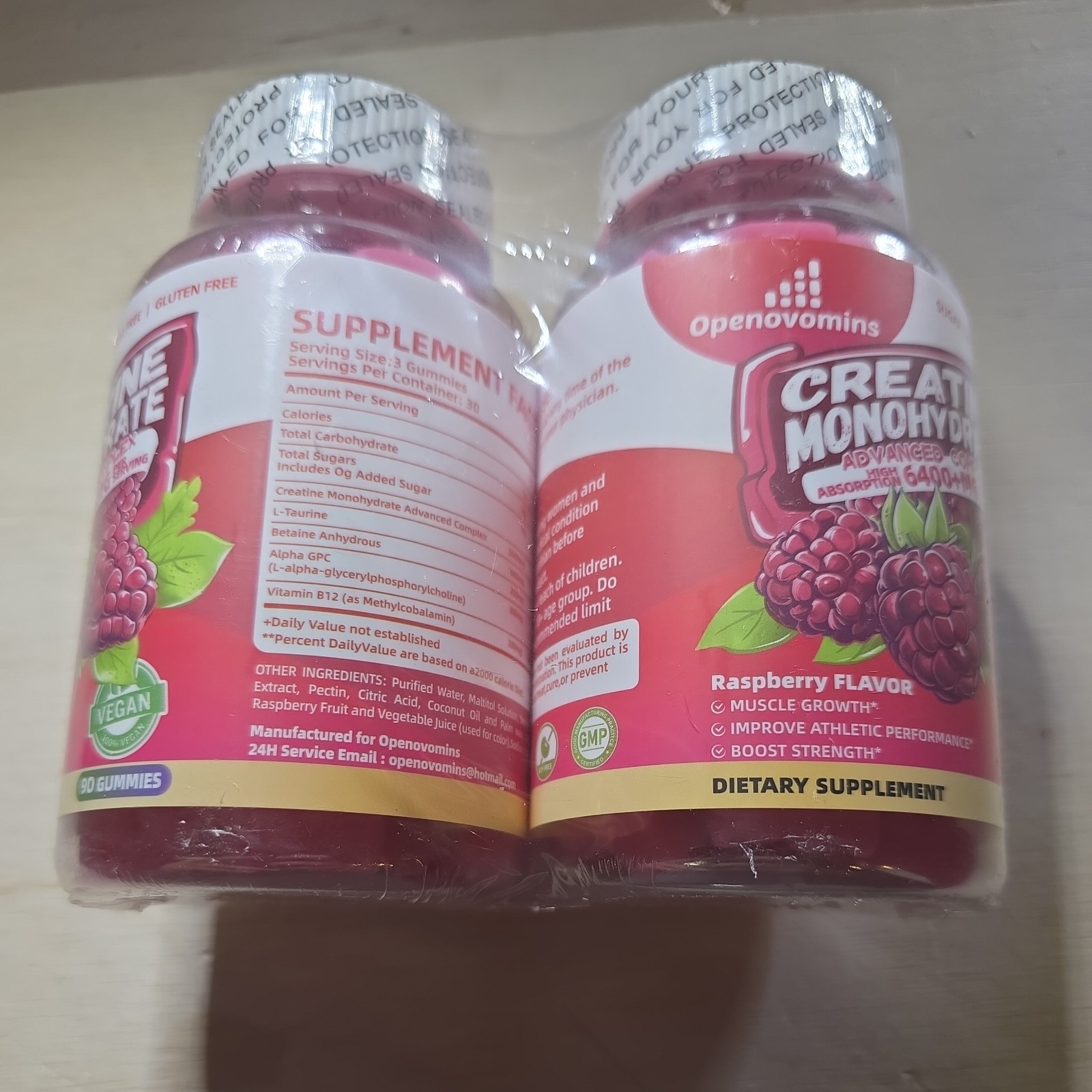 2 Pack Openovomins Creatine Monohydrate Advanced Complex 180 Gummies New 11/2026