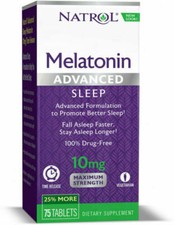 Natrol Advanced Sleep Melatonin Dietary Supplement 10mg 75 Count