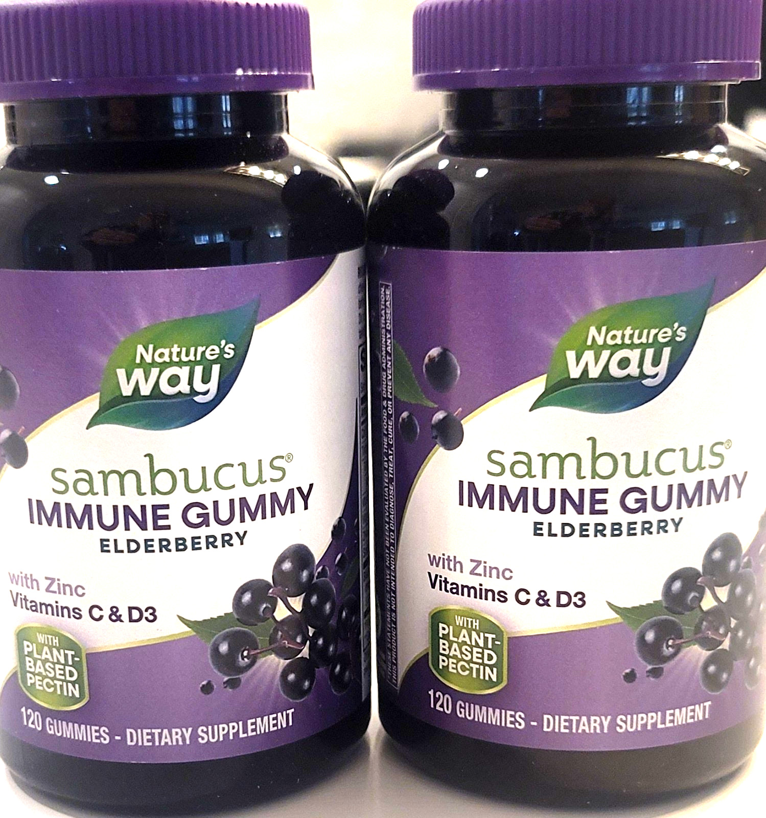 Lot of 2 Nature’s way Sambucus Immune Gummy Elderberry 240 Gummies Exp.5/31/2026