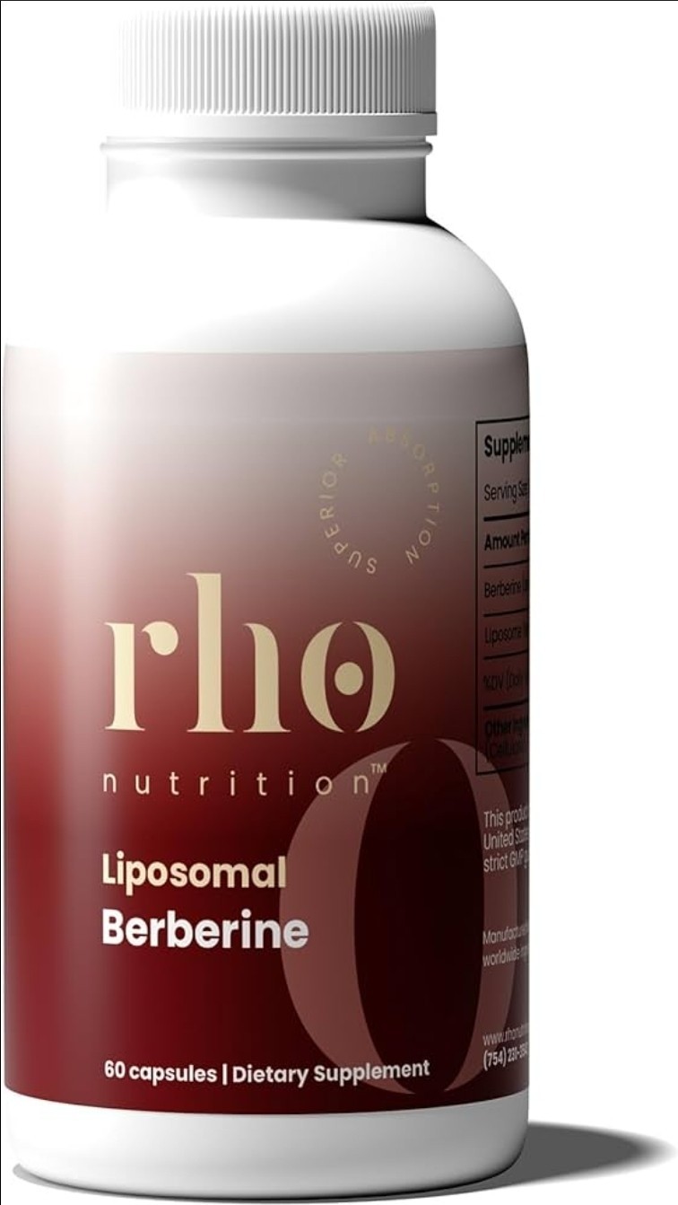 Rho Nutrition Liposomal Berberine Capsules Ultra High Absorption Supplement 60ct