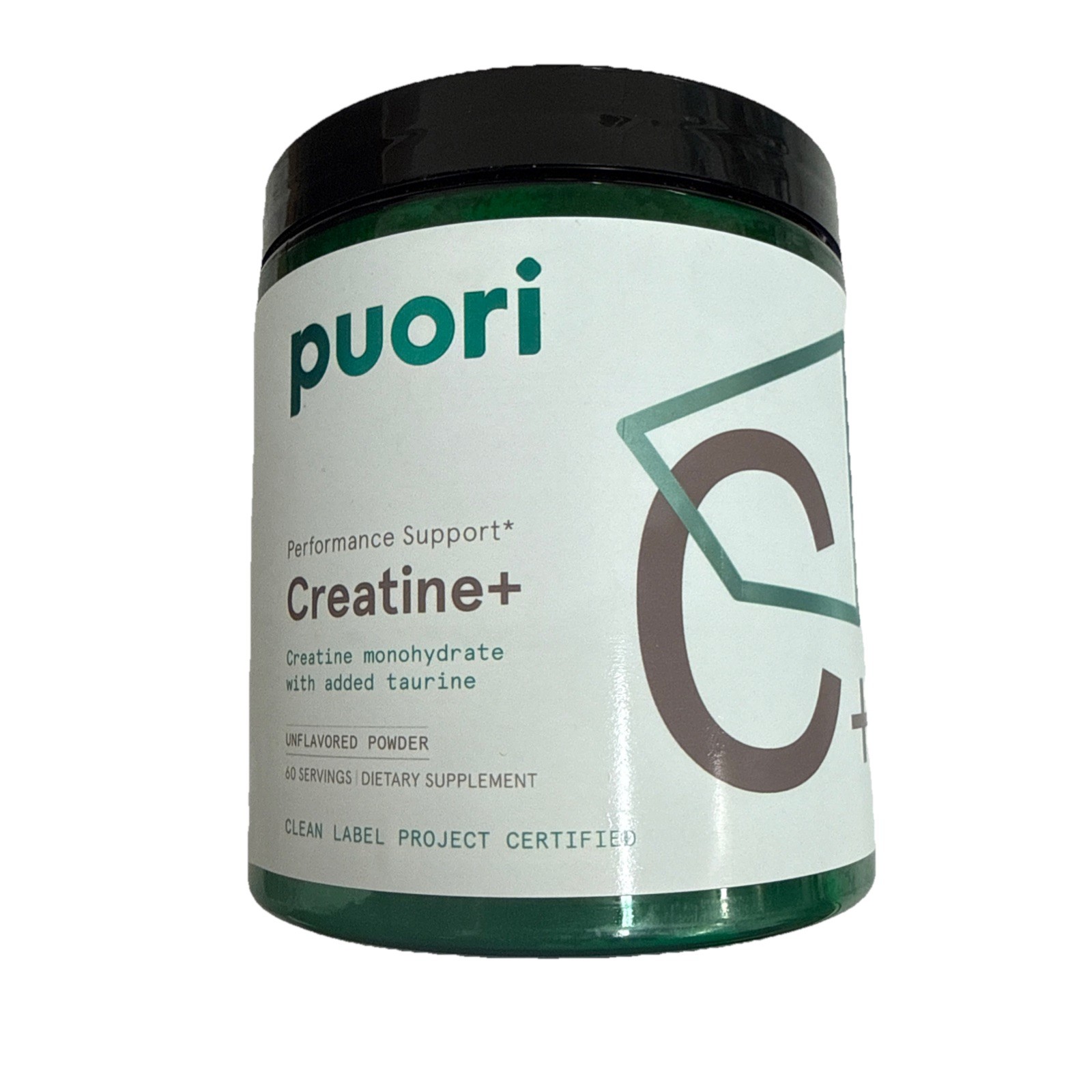 Puori Creatine Monohydrate Powder with Taurine 11.4 Ounce Exp. 5/2027