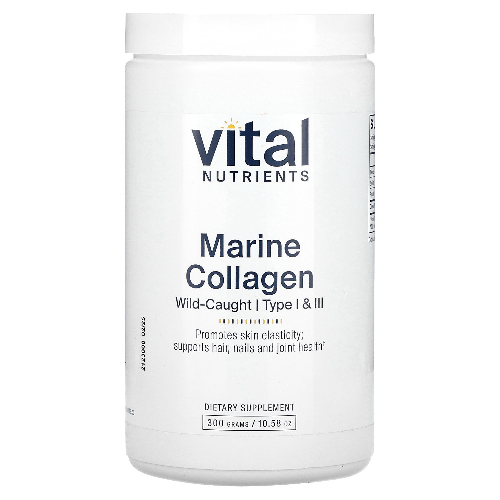 Marine Collagen Wild-Caught, Type I & III, 10.58 oz (300 g)