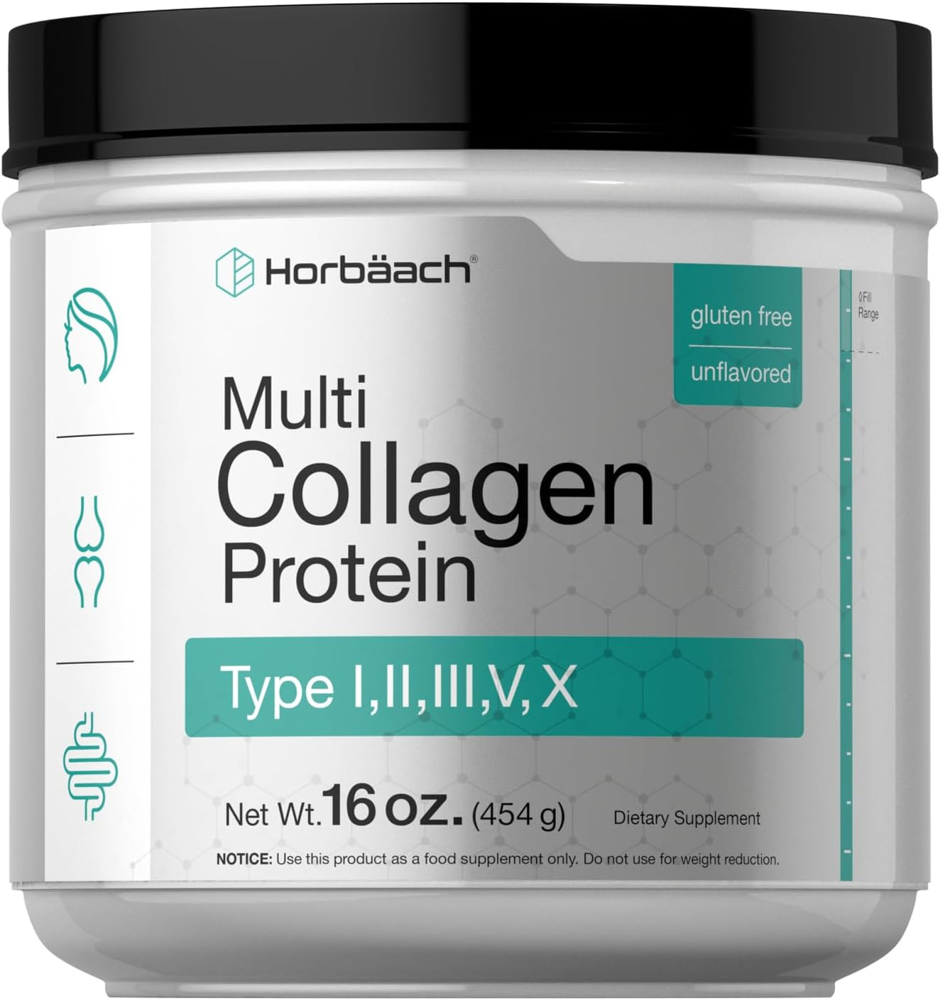Multi Collagen Protein Powder 16 Oz | Type I, II, III, V, X | Hydrolyzed Coll…