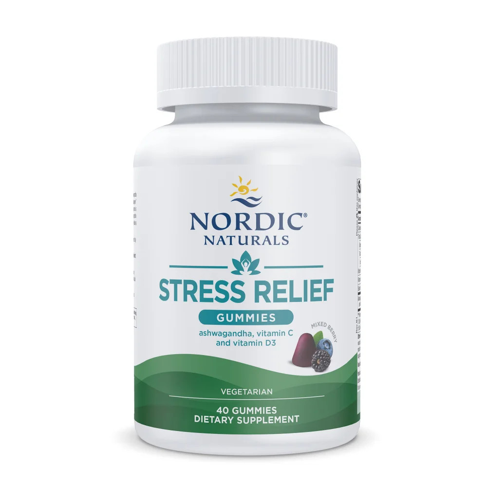 Nordic Naturals Stress Relief Gummies, Mixed Berry – 40 Gummies