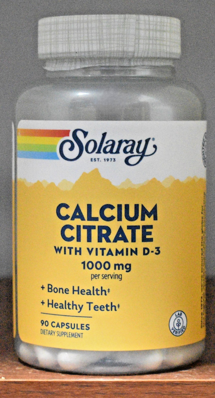 Calcium Citrate With Vitamin D-3 1000 Mg 90 Capsules 1000mg Bone Teeth Health