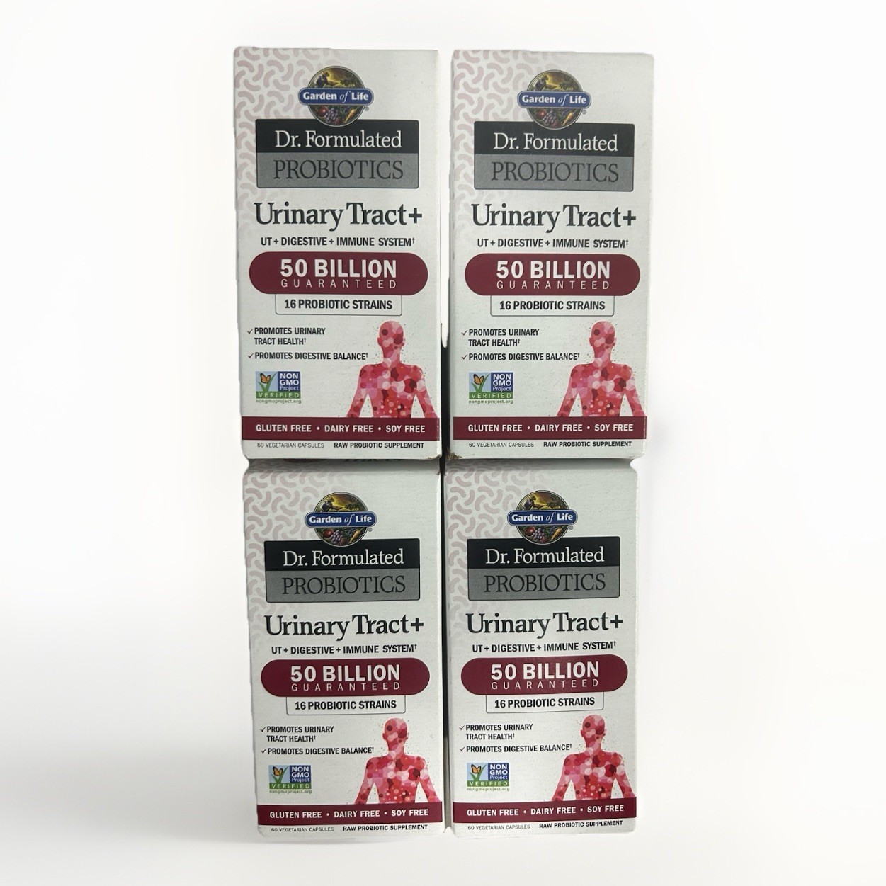 4 Pack – Garden of Life Urinary Tract Probiotics 60 Caps BB 10/2026+