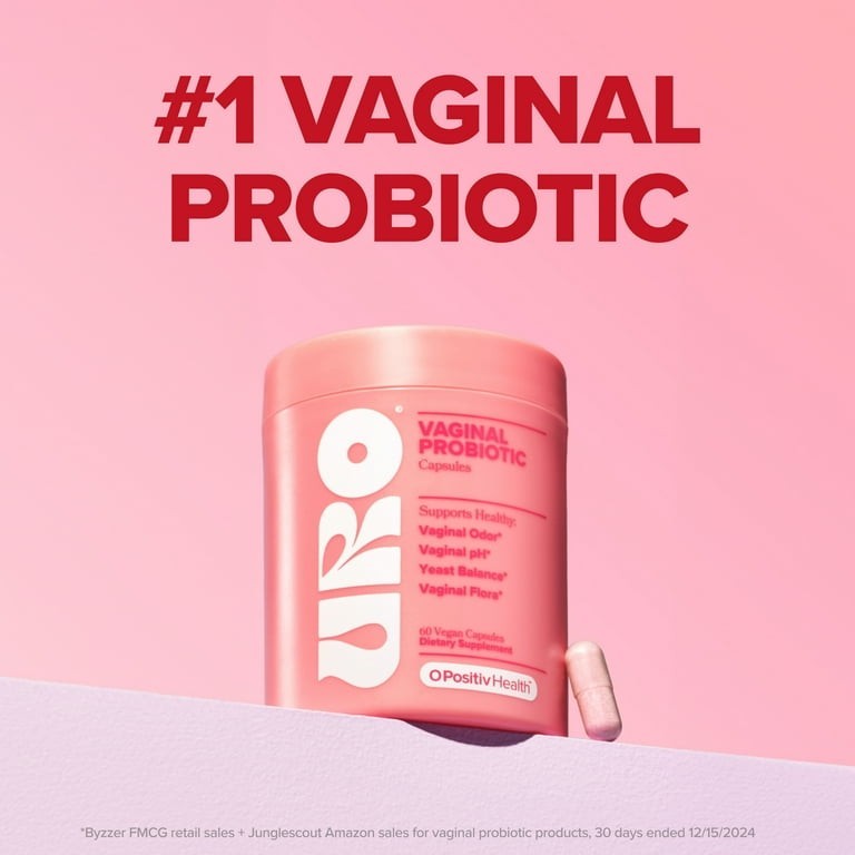O Positiv URO Vaginal Probiotics for Women pH Balance with Prebiotics &…