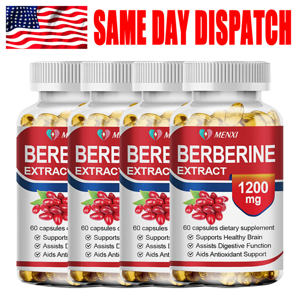 1200mg Berberine Capsuels, HCL Extract, Healthy Cholesterol, Anti-inflammatory