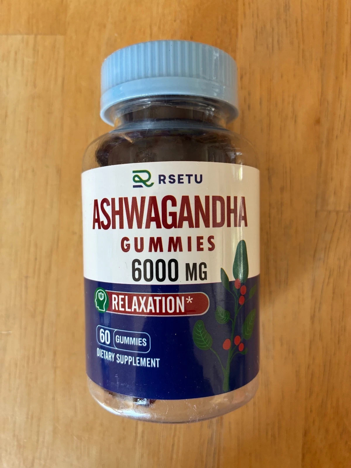 TWO Rsetu Ashwagandha Gummies 6000mg Relaxation Supplement 120 Total