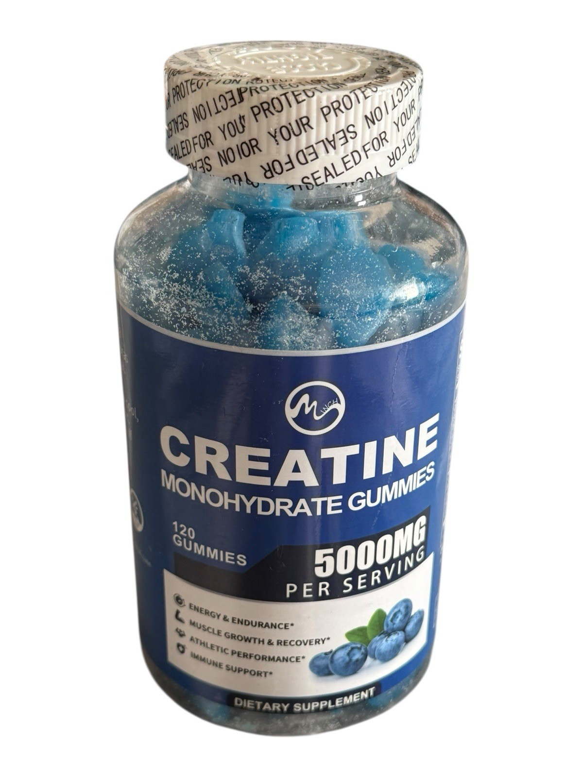Creatine Monohydrate Gummies, 5000mg Per Serving – 120 Gummies – Ex: 3/27