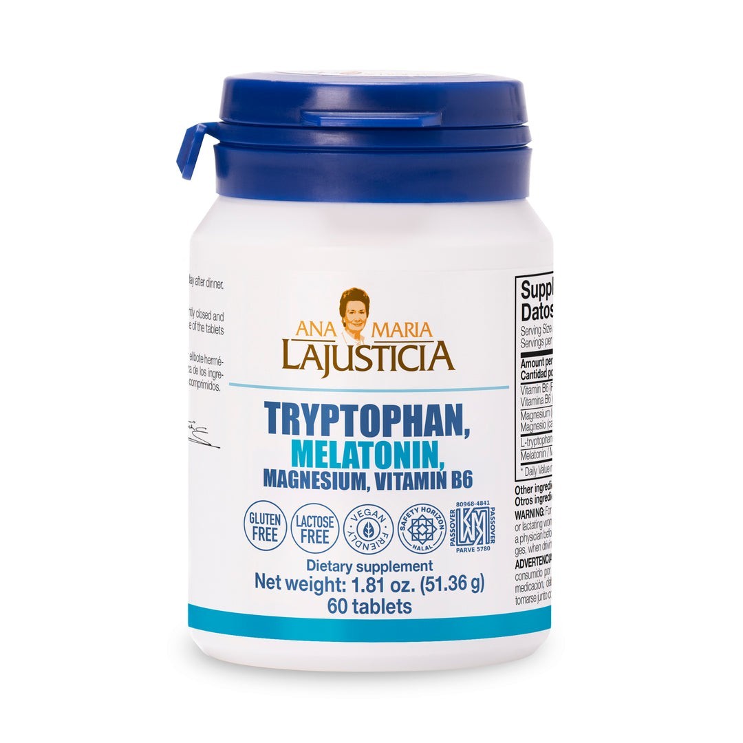 TRYPTOPHAN WITH MELATONIN, MAGNESIUM AND VITAMIN B6. ANA MARIA LAJUSTICIA 60 tab
