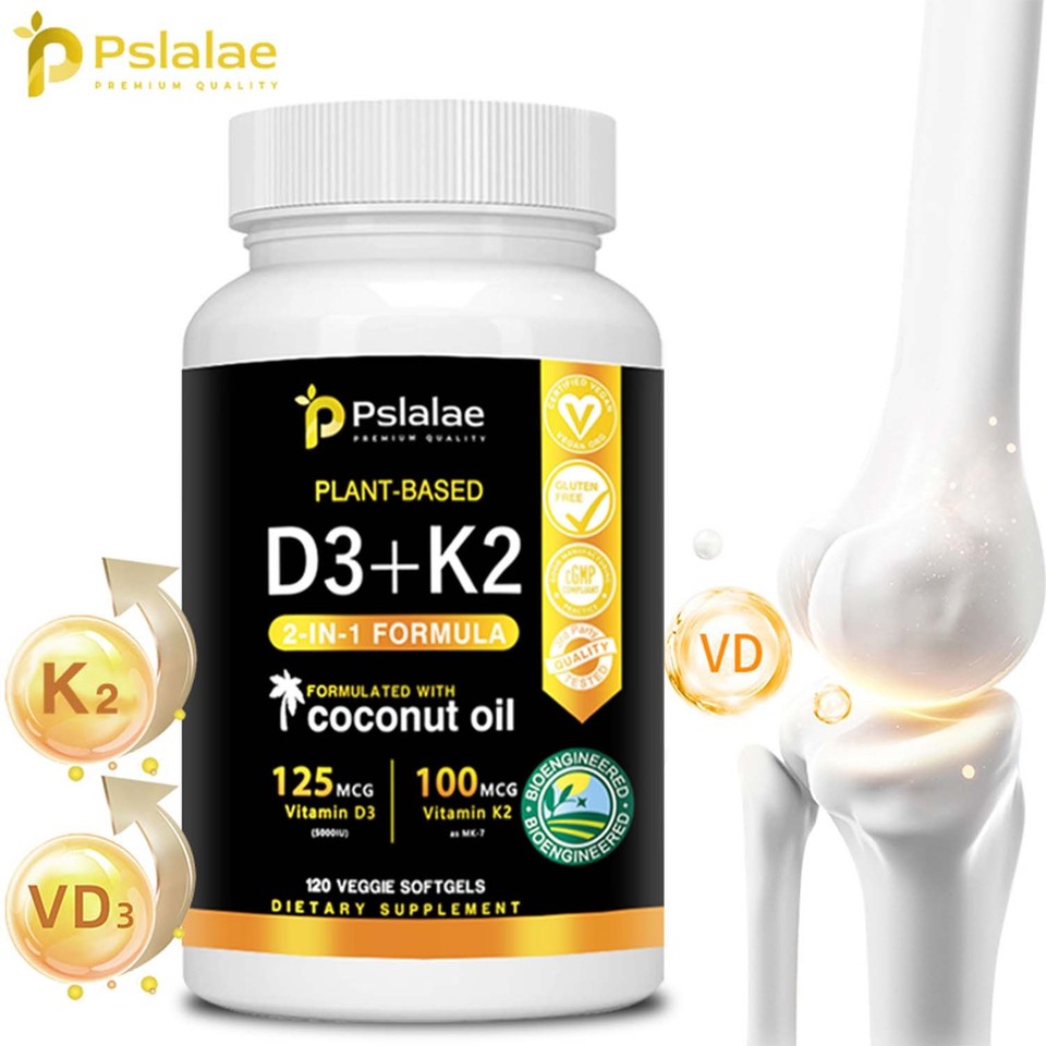 Vitamin D3 + K2 Capsules – Immune Support, Bone, Teeth, Heart & Joint Health