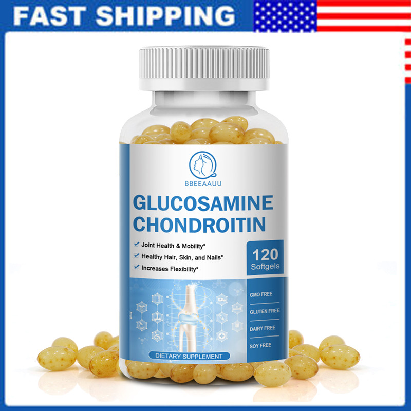 120 Softgels Glucosamine Chondroitin MSM Vitamin D3 Bone & Joint Health Support