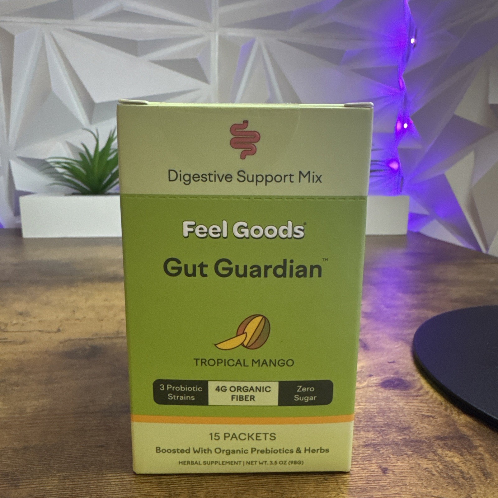 Feel Goods Gut Guardian Probiotic Powder Tropical Mango, 15 Count