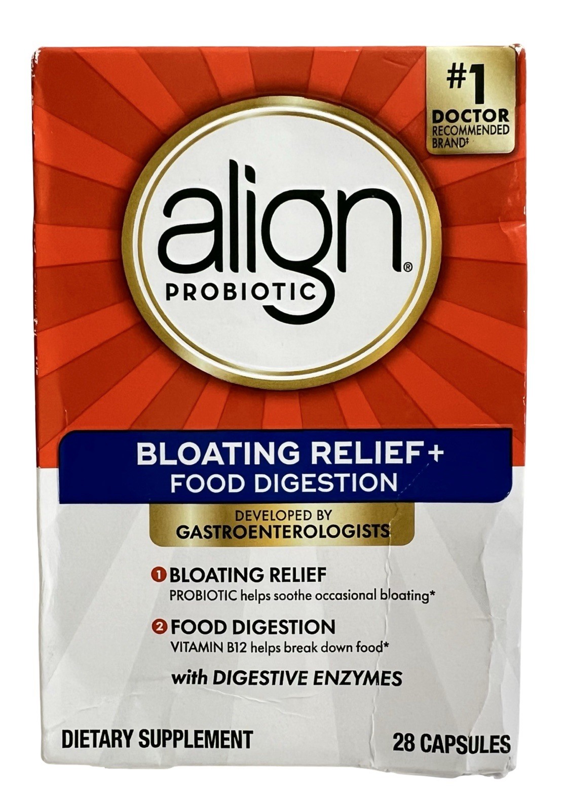 Align Probiotic Bloating Relief+Food Digestion 28 CT EXP 06/30/2026