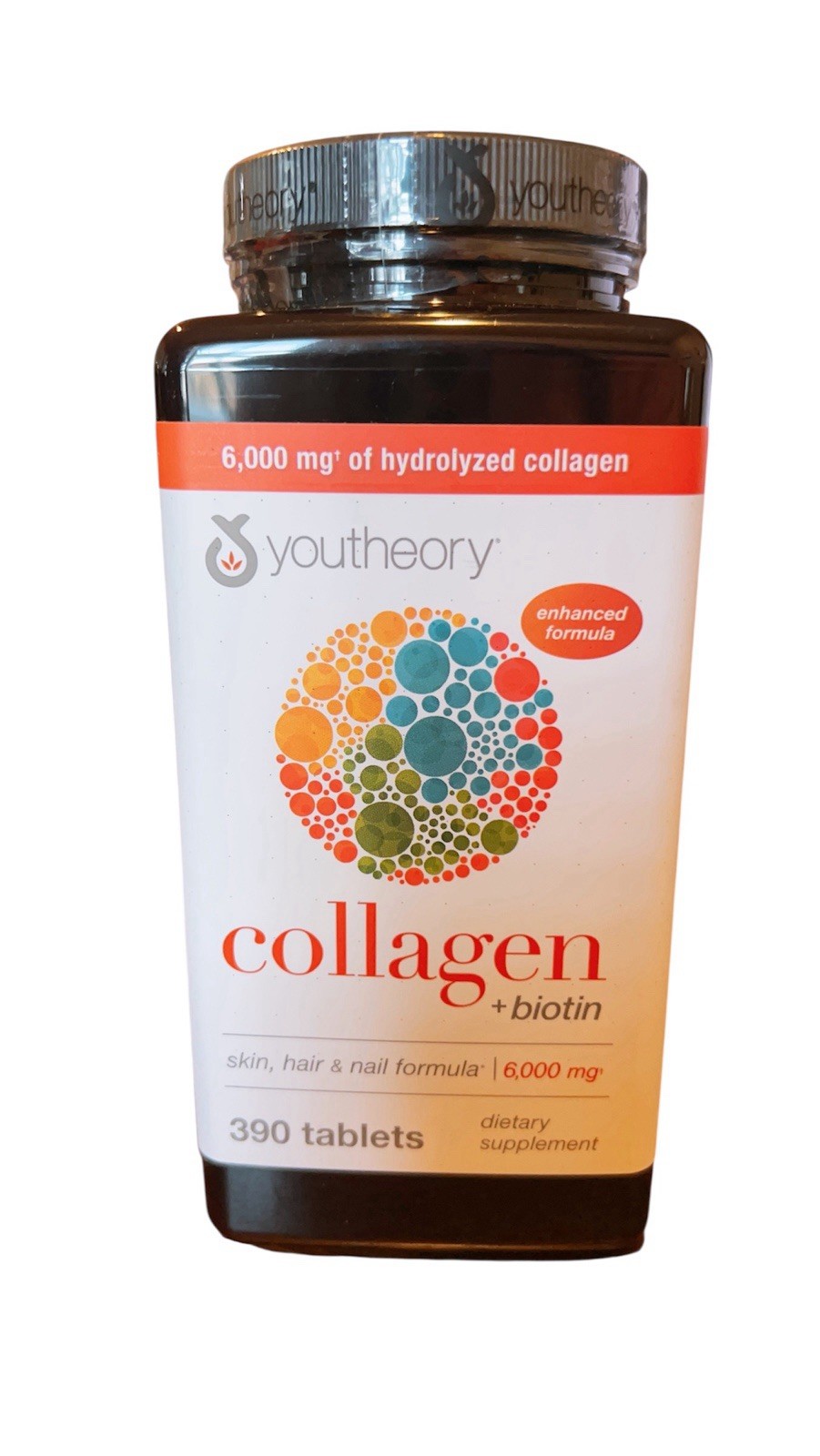 Youtheory Collagen + Biotin 390 tablets Type 1, II & III Collagen