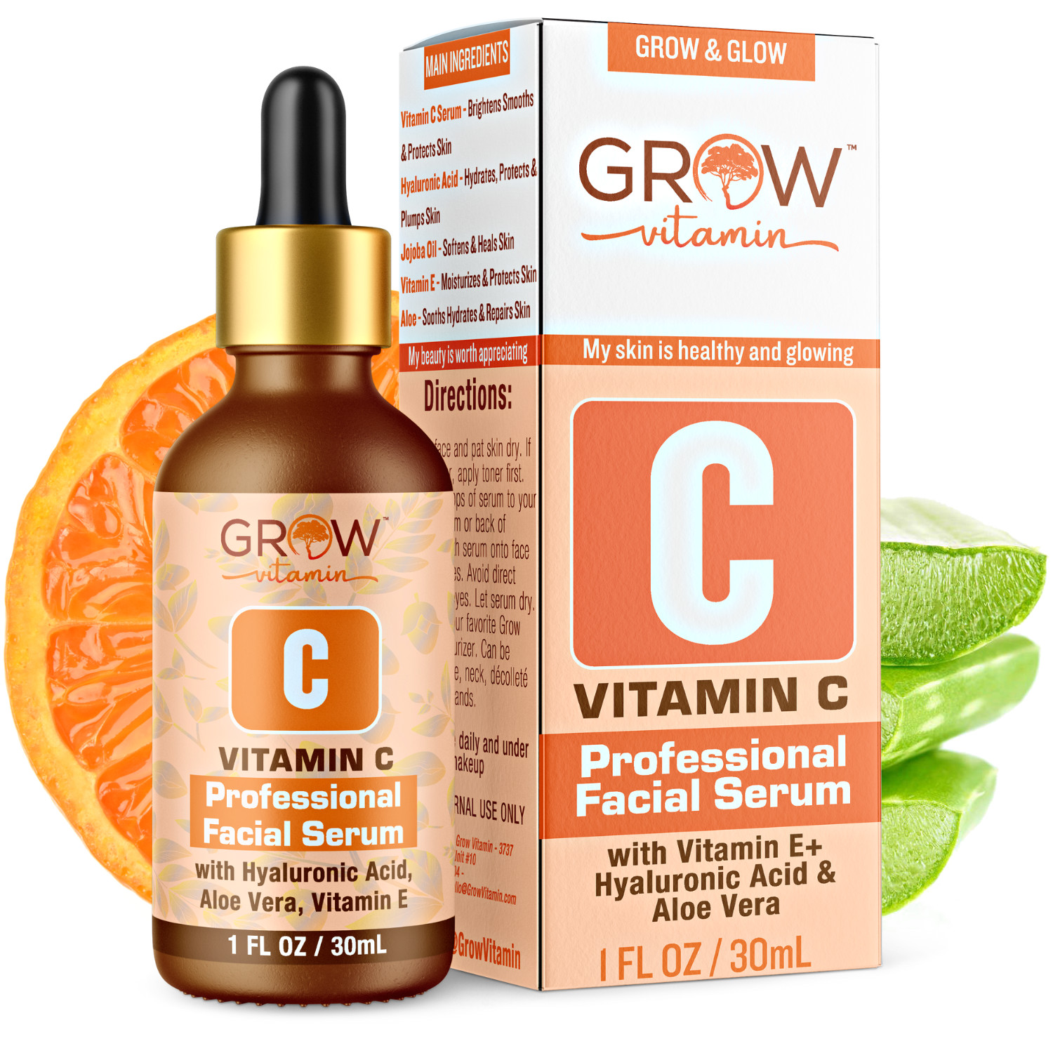 Advanced Vitamin C Anti Aging Serum Hyaluronic Acid Vitamin E Brightening Serum